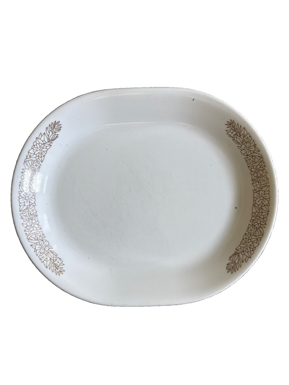Corelle Woodland Brown Oval Serving Platter Wear As Shown Discontinued